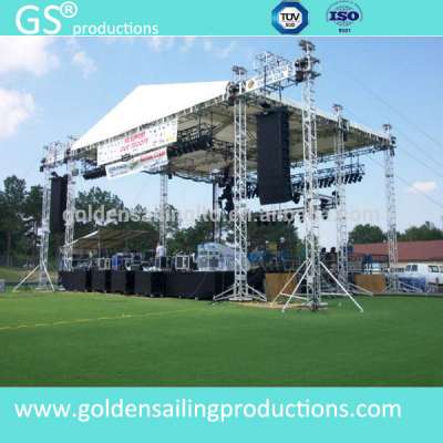 Aluminum roof truss system design stage and podium in speech