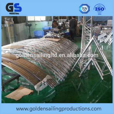 Aluminum triangle truss, exhibition trss, lighting truss, and arch roof truss , specail shape truss