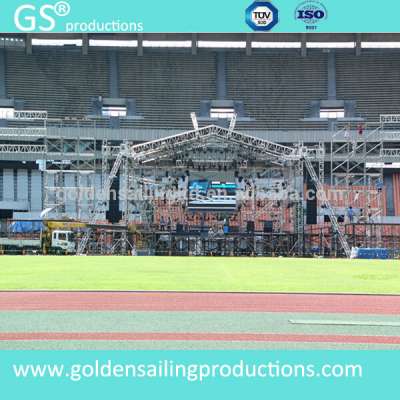 Aluminum Frame Truss Structure / Event Aluminum Spigot / Bolt Stage Lights Exhibition Truss