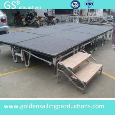 Portable folding stage platform for church